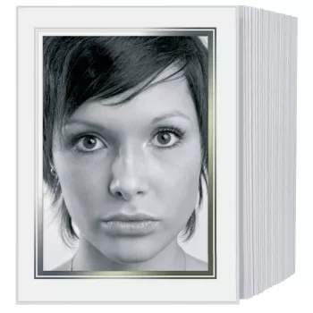 DAIBER 1x125 Passepartouts 13x18 cm weiße Bildpassepartouts für 9x13 Fotos