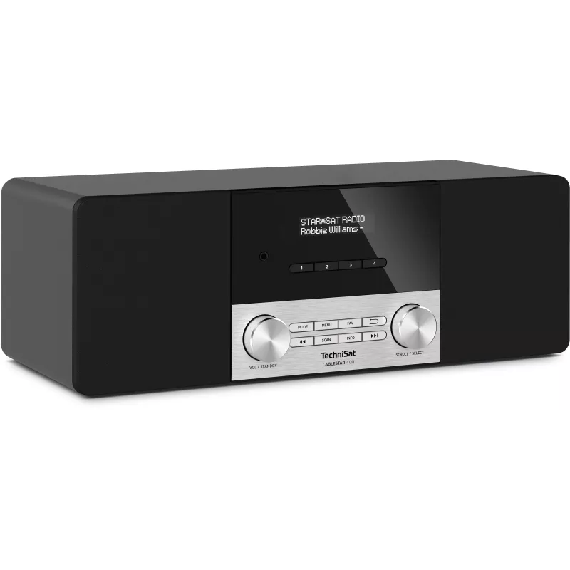 TechniSat CABLESTAR 400 DAB+ Radio mit Bluetooth, 2 x 10 W, Schwarz