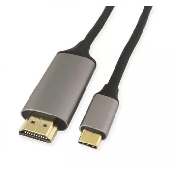 KINDERMANN USB-C auf HDMI Adapterkabel, 5 m, Schwarz (WLZ-4423 L=5m)