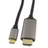 KINDERMANN USB-C auf HDMI Adapterkabel, 5 m, Schwarz (WLZ-4423 L=5m)