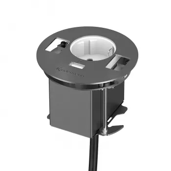 Kindermann CablePort table³ Tischanschlussbox für Einbaumontage, Silber