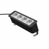 Kindermann CP Office Desk 4-Way Power Module (4 x Schuko, 3m Kabel, Silber/Schwarz)