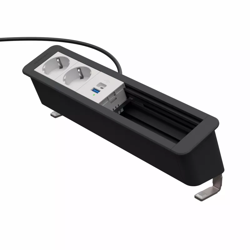 Kindermann CP Office Desk 6-Fold 2x Schuko 1x USB A/C Schreibtisch-Anschluss-Hub
