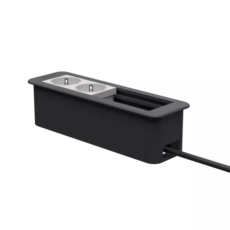 Kindermann CablePort Office Frame 4-fach 2x Steckdose KIN 7551000202