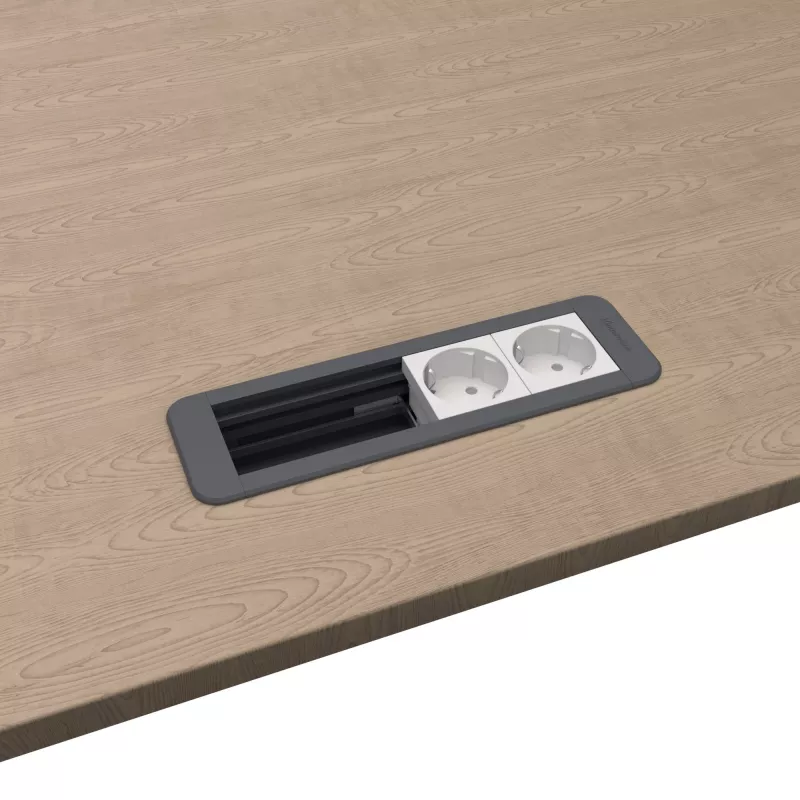 Kindermann CablePort Office Frame 4-fach 2x Steckdose KIN 7551000202