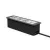 Kindermann CP Office Frame 4-fach Schreibtisch-Anschlussmodul mit 3x Schuko-Steckdosen und 1x USB-A-Ladeport (7551000223)