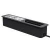 Kindermann CP Office Frame 6-fach mit 2x Strom und 1x USB-Ladefunktion, Silber
