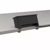 Kindermann CP Office Desk 3-fach Steckdosenleiste mit 3 Schuko-Steckdosen, 2m Kabel, Silber/Schwarz