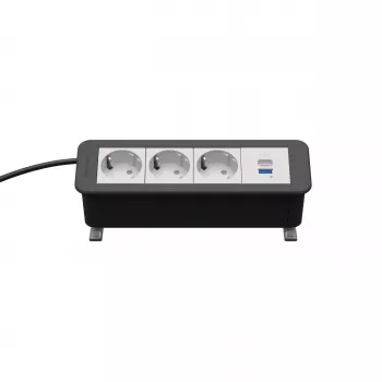 Kindermann CP Office desk 4-f 3x Steckdose 1x USB PD