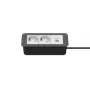 Kindermann CP Office Frame 3-fach 2x Schuko 1x USB-C PD Tischanschlussmodul