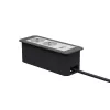 Kindermann CP Office Frame 3-fach 2x Schuko 1x USB-C PD Tischanschlussmodul