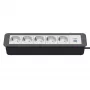 Kindermann CP Office Frame 6-Fold 5x Power Socket 1x USB-A Charger Black (7551000325)