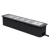 Kindermann CP Office Frame 6-Fold 5x Power Socket 1x USB-A Charger Black (7551000325)
