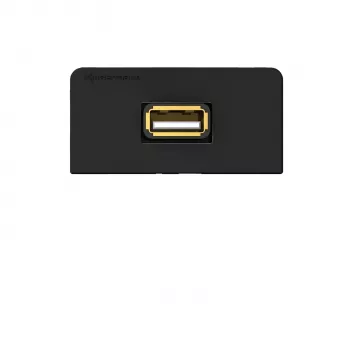 Kindermann Anschlussfeld USB 2.0 Anthrazit RAL 7024 Halbrahmen mit Pigtail-Kabel 7457000522