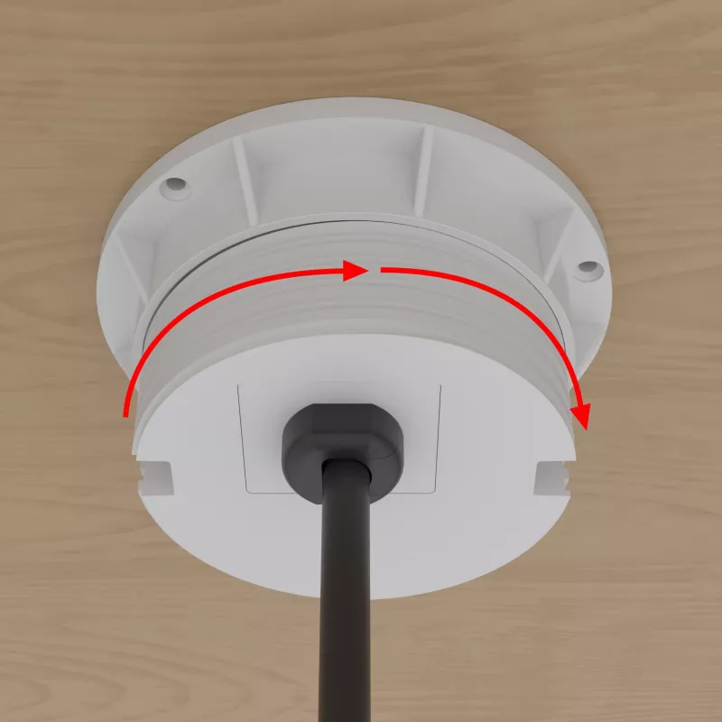 Kindermann CablePort Table White (STS-R90-2 weiß) - Tischanschlussfeld mit 2x Schuko-Steckdosen