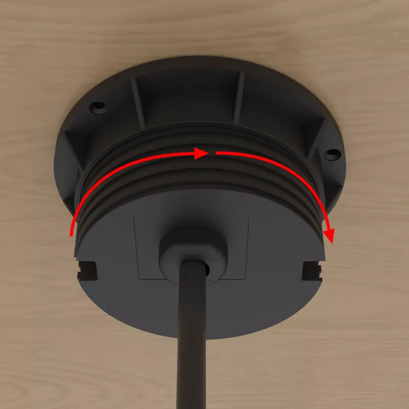 Kindermann CablePort Table Black (STS-R90-2 blac) - Tischanschlussfeld-Gehäuse