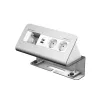 Kindermann CablePort desk² 4-fach 2x Strom 2x USB Tischanschlussmodul, Aluminium
