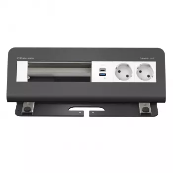 Kindermann CablePort desk² 6-fach 2x Steckdose USB Tischklemmenmodul