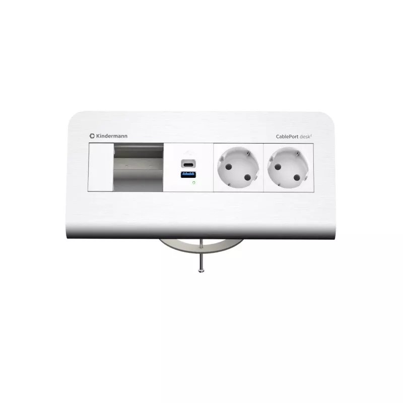 Kindermann CP desk² 80 4-Slot 2x Power USB Desktop-Anschlusspanel
