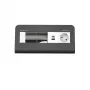 Kindermann CP desk² 80 4-fach Tischanschlussfeld mit 1x Strom und 1x USB-A, Silber/Schwarz