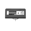 Kindermann CP desk² 80 4-fach Tischanschlussfeld mit 1x Strom und 1x USB-A, Silber/Schwarz