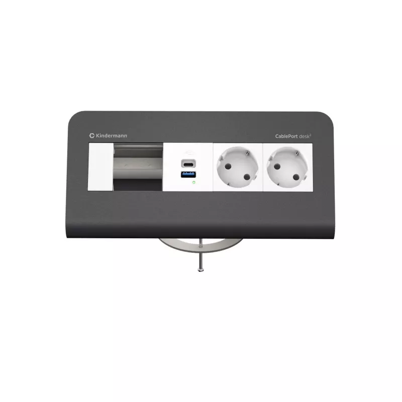Kindermann CP desk² 80 4-fach 2x Strom USB (7430001372)