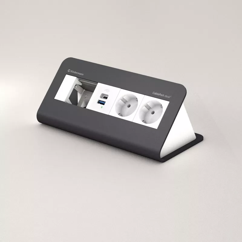 Kindermann CP desk² 80 4-fach 2x Strom USB (7430001372)