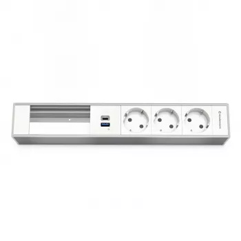 Kindermann 6-fach Modulträger mit 3 Steckdosen und USB-Ladefunktion (7449001333)