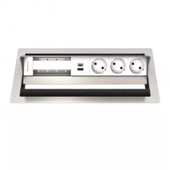 Kindermann CP Standard² VA 6f. 3xStr, 1xUSB Tischanschlussfeld