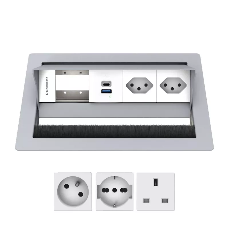 Kindermann CP Standard² 4-fach 2x Schuko/USB INT 7492IN1172