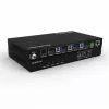 Kindermann KVM Switch 41C - 4-Port Digitaler KVM Switch mit DVI-D, USB, Audio, EDID-Emulation