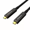 Kindermann USB-C AOC Full Feature Kabel 15m Schwarz