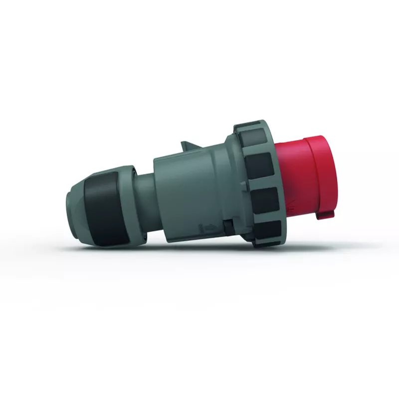 Bals Elektrotechnik CEE Industrie-Stecker 63A 5p 400V 6h IP67 Schraubklemme Bajonettring Rot