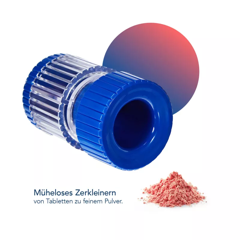 First Aid Only Tablettenzerkleinerer Blau Transparent