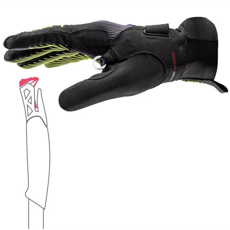 LEKI Ultratrail Storm TR Trail Running Handschuhe Schwarz/Gelb/Violett Größe 9.0 (L)
