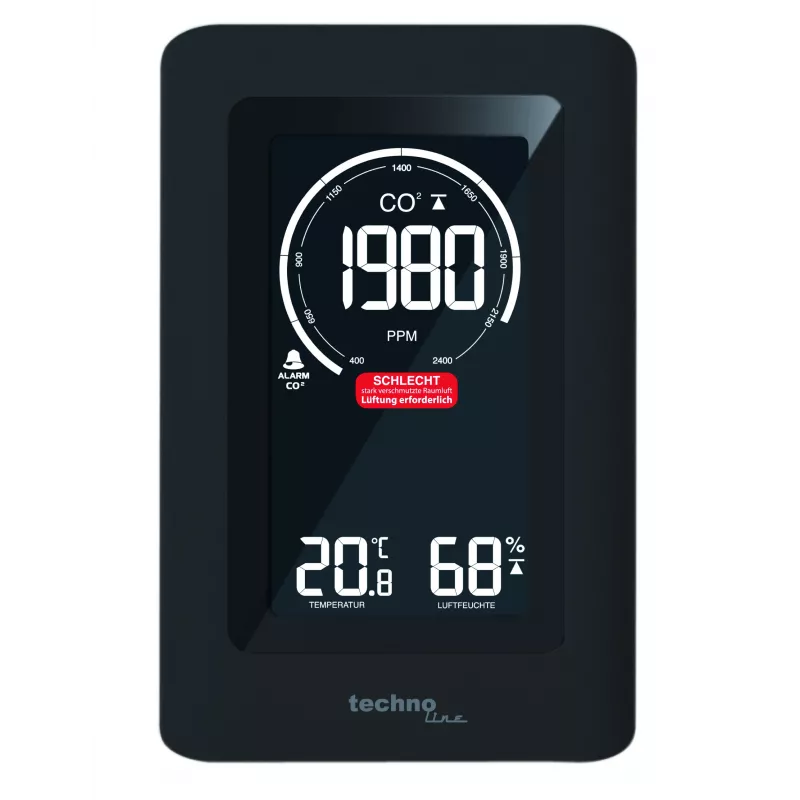 TECHNO LINE WL1030 Wetterstation Luftqualitätsmonitor CO2 Temperatur Luftfeuchtigkeit