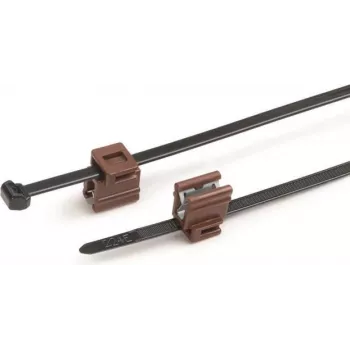 HellermannTyton T50ROSEC4B Kabelbinder mit Kantenclip, 156-01153