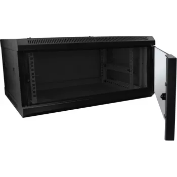 ALLNET ALL-SMC6622SCHWARZ 19 Zoll 2U Rackgehäuse für Medienkonverter, 16 Steckplätze, Schwarz