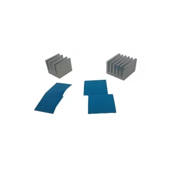 ALLNET Aluminium-Kühlkörper-Set 2 Stück mit Wärmeleitkleber Universal für Raspberry Pi FriendlyElec