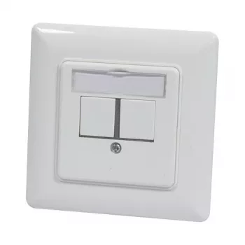 Synergy 21 Keystone-Modulträger Unterputzdose für 2x TP-Modul Reinweiß 180°