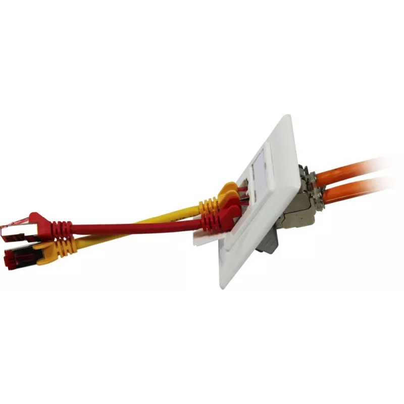 Synergy 21 Keystone Modulträger Unterputzdose für 2x TP-Modul, Reinweiß, designkompatibel UAE (S216359)