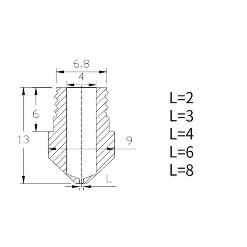 ALLNET 4duino 3D-Düsen, verschiedene Größen