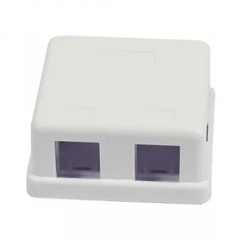 Synergy 21 Keystone Modulbox Aufputz für 2x TP Modul Reinweiß