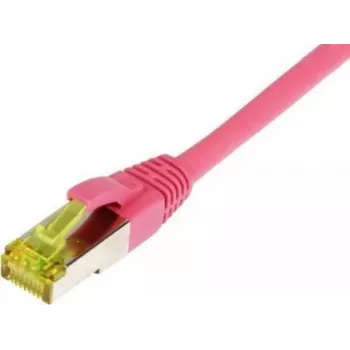 SYNERGY21 Patchkabel RJ45, CAT6A 500MHz, 25m, Magenta, S-STP (S/FTP), TPE/LSZH (Ultraflex), AWG26, mit Cat.7-Rohkabel