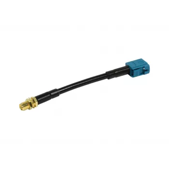 ALLNET Antennenkabel LMR-195 SMA-Buchse auf Fakra-Buchse Waterblue Keycode Z 10cm