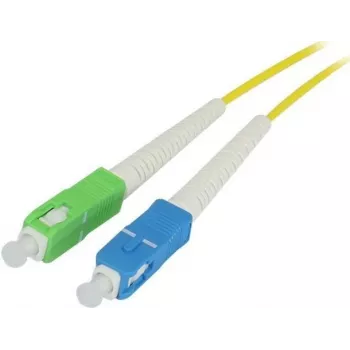 SYNERGY21 Glasfaser-Patchkabel 15m SC/APC auf SC/APC Singlemode OS2 G.657.A2 9/125µm 2mm Biegeschutzmanschette