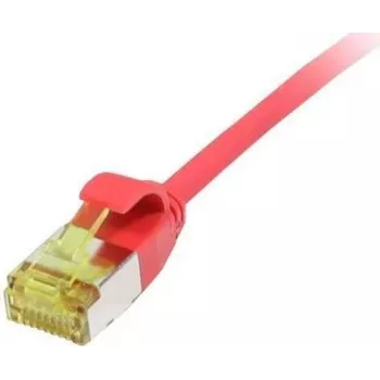 Synergy 21 Patchkabel RJ45 CAT6A 500MHz 10m Rot U/FTP Slimline Rund d=3,8mm TPE/LSZH Superflex AWG32 mit CAT7-Rohkabel