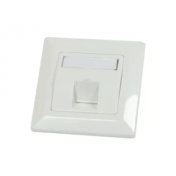 Synergy 21 Keystone-Modulträger Unterputz-Abdeckung für 1x TP-Modul, Reinweiß, quadratischer Außenrahmen (S216322V2)