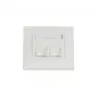 Synergy 21 Keystone-Modul-Abdeckplatte, Unterputz, 2 Slots, Reinweiß, eckiger Rahmen (S216330V2)