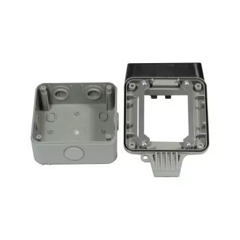 Synergy 21 Keystone-Modulgehäuse Aufputz IP66 mit Vorhängeschlossöse, Lichtgrau (RAL 7035) - S216381